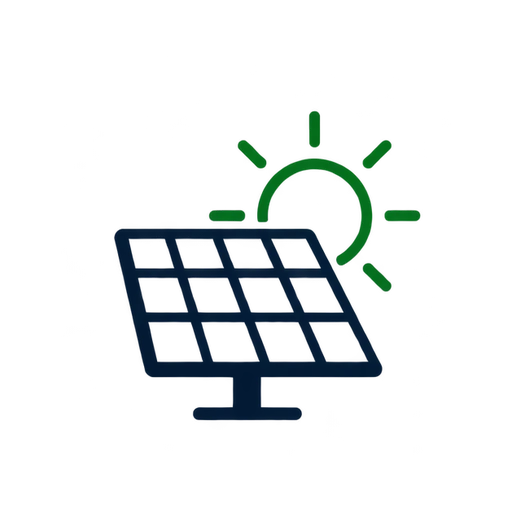 Pictogramme PROVELIAH de panneau photovoltaïque et production solaire. Photovoltaique - autoconsommation - stockage selon les gammes